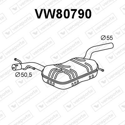 Veneporte VW80790 Shock absorber VW80790