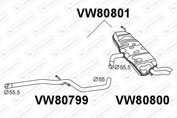 Veneporte VW80801 Shock absorber VW80801