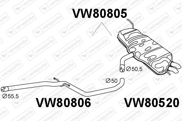 Veneporte VW80805 Shock absorber VW80805