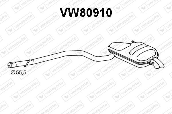 Veneporte VW80910 End Silencer VW80910