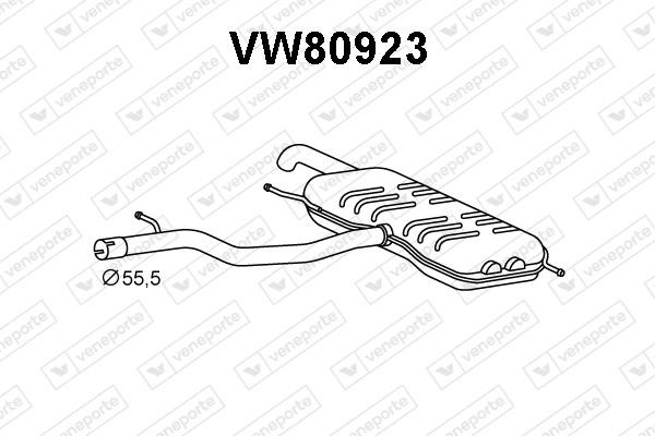 Veneporte VW80923 End Silencer VW80923