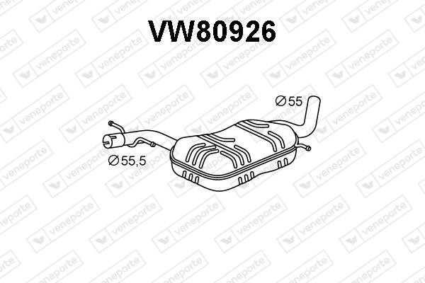 Veneporte VW80926 Front Silencer VW80926