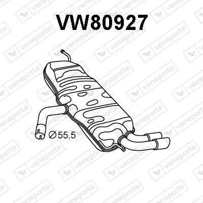 Veneporte VW80927 End Silencer VW80927