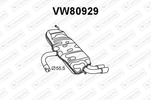 Veneporte VW80929 End Silencer VW80929