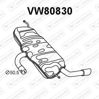 Veneporte VW80830 End Silencer VW80830