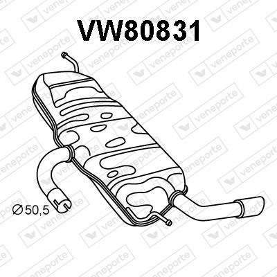Veneporte VW80831 End Silencer VW80831