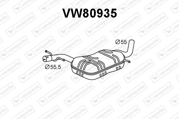 Veneporte VW80935 Front Silencer VW80935