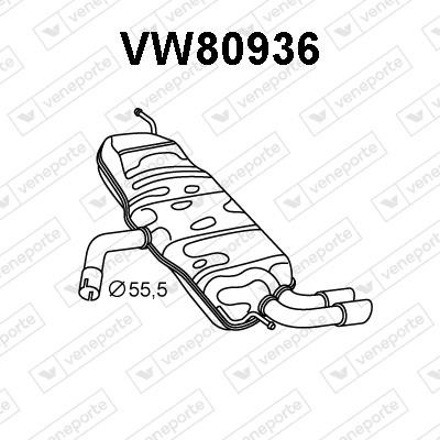 Veneporte VW80936 End Silencer VW80936