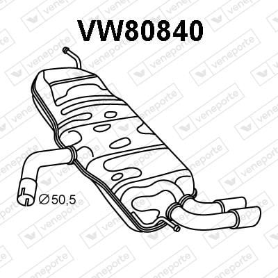 Veneporte VW80840 End Silencer VW80840