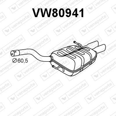 Veneporte VW80941 End Silencer VW80941