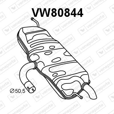 Veneporte VW80844 End Silencer VW80844
