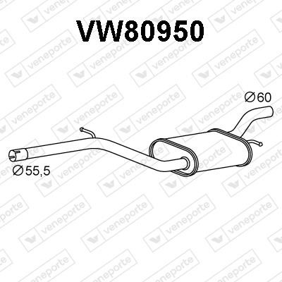 Veneporte VW80950 Middle Silencer VW80950