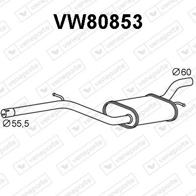 Veneporte VW80853 End Silencer VW80853