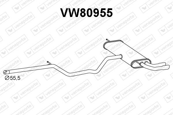 Veneporte VW80955 End Silencer VW80955