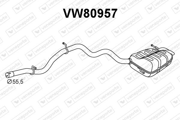 Veneporte VW80957 End Silencer VW80957