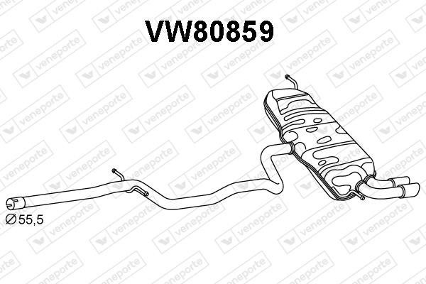 Veneporte VW80859 End Silencer VW80859