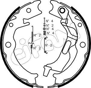 Cifam 153052K Parking brake shoes 153052K