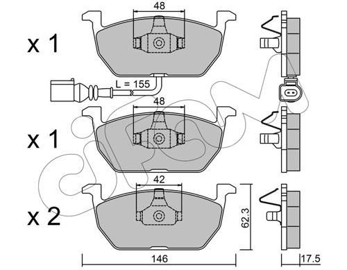 Cifam 82210280 Brake Pad Set, disc brake 82210280