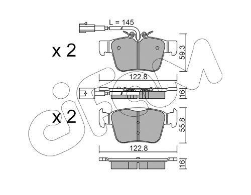 Cifam 822-1101-0 Brake Pad Set, disc brake 82211010