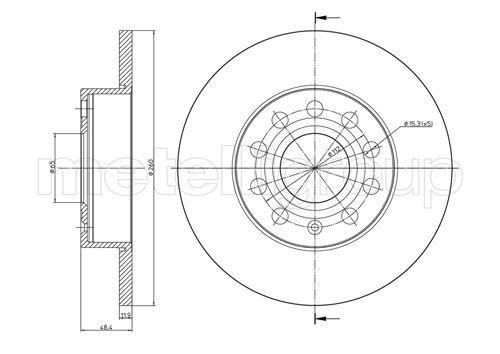 Cifam 800-725C Rear brake disc, non-ventilated 800725C