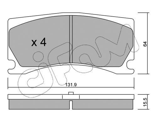 Cifam 822-1106-0 Brake Pad Set, disc brake 82211060