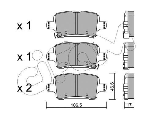 Cifam 822-1116-0 Brake Pad Set, disc brake 82211160
