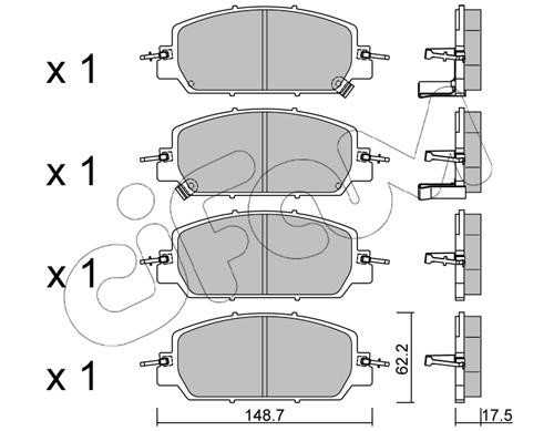 Cifam 822-1153-0 Brake Pad Set, disc brake 82211530