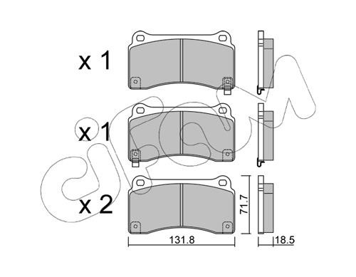 Cifam 822-1157-0 Brake Pad Set, disc brake 82211570
