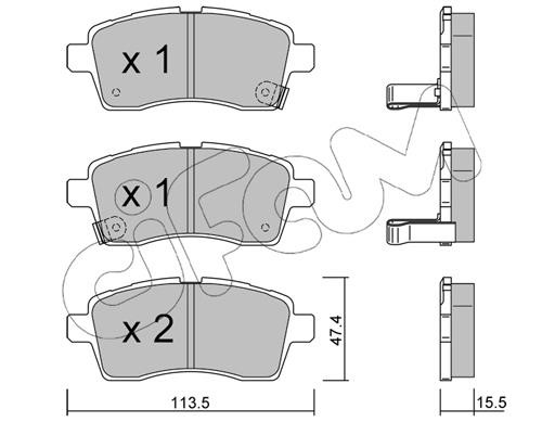 Cifam 822-1162-0 Brake Pad Set, disc brake 82211620