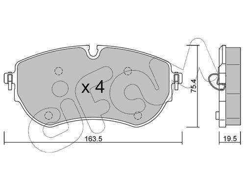 Cifam 822-1172-0 Brake Pad Set, disc brake 82211720