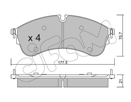 Cifam 822-1174-0 Brake Pad Set, disc brake 82211740