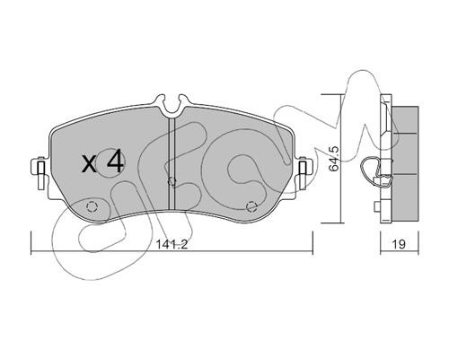 Cifam 822-1175-0 Brake Pad Set, disc brake 82211750