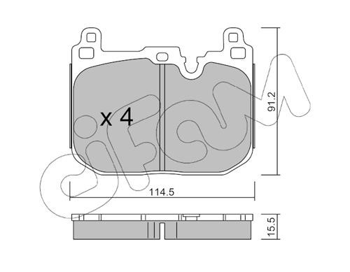 Cifam 822-1015-4 Brake Pad Set, disc brake 82210154