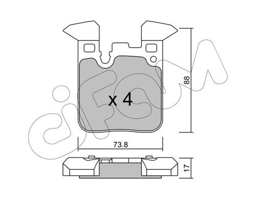 Cifam 82210160 Brake Pad Set, disc brake 82210160