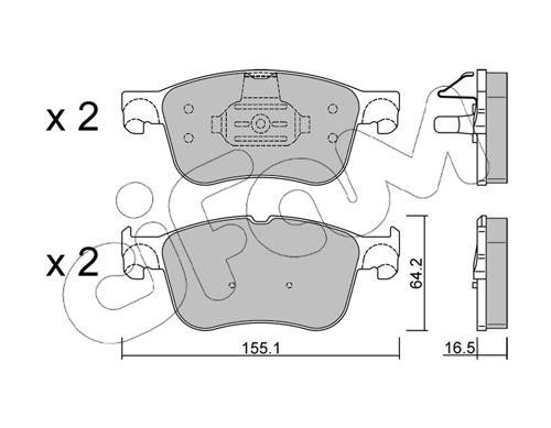 Cifam 822-1205-1 Brake Pad Set, disc brake 82212051