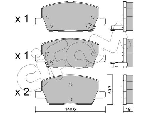 Cifam 822-1212-0 Brake Pad Set, disc brake 82212120