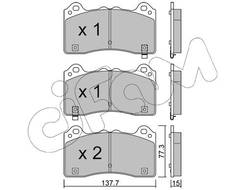 Cifam 822-1220-0 Brake Pad Set, disc brake 82212200