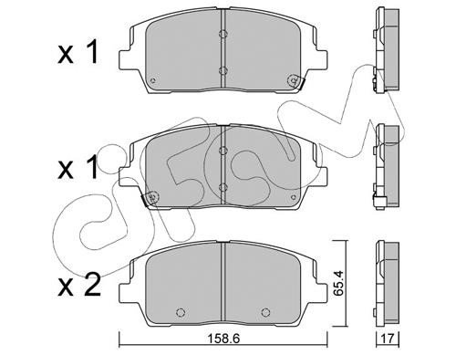 Cifam 822-1244-0 Brake Pad Set, disc brake 82212440