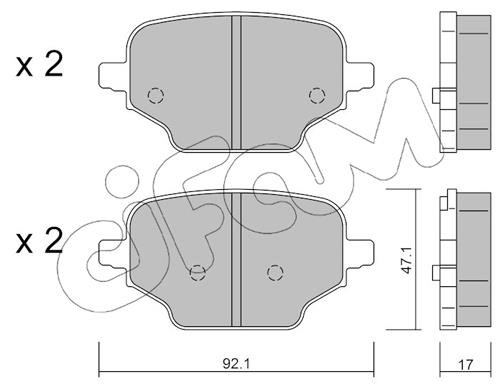 Cifam 822-1245-0 Brake Pad Set, disc brake 82212450