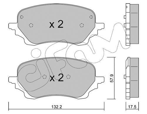 Cifam 822-1247-0 Brake Pad Set, disc brake 82212470
