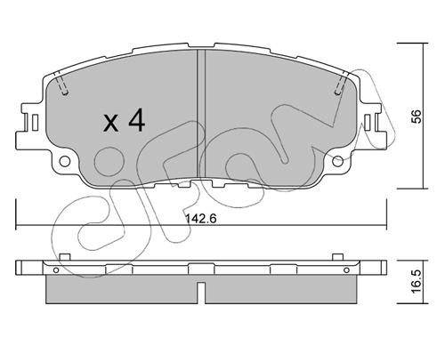 Cifam 822-1227-0 Brake Pad Set, disc brake 82212270