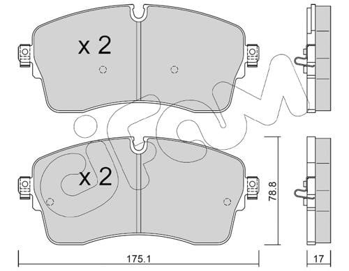 Cifam 822-1250-0 Brake Pad Set, disc brake 82212500