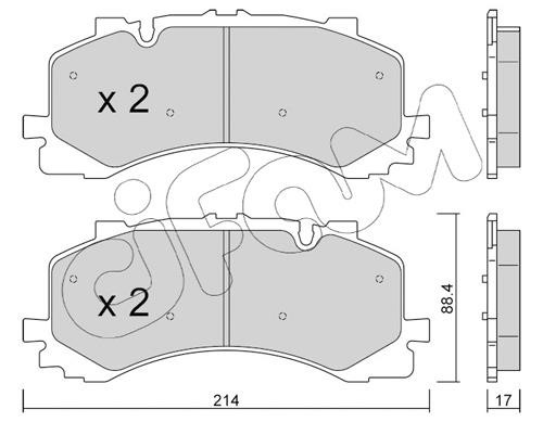 Cifam 822-1252-0 Brake Pad Set, disc brake 82212520