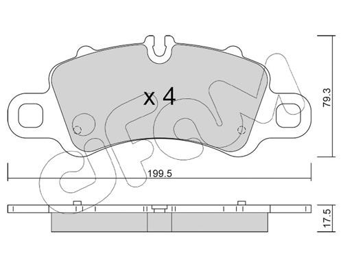 Cifam 822-1254-0 Brake Pad Set, disc brake 82212540