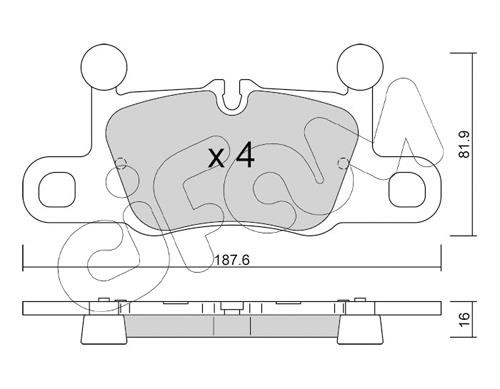 Cifam 822-1258-0 Brake Pad Set, disc brake 82212580