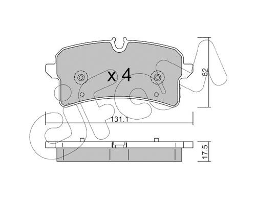 Cifam 822-1261-0 Brake Pad Set, disc brake 82212610