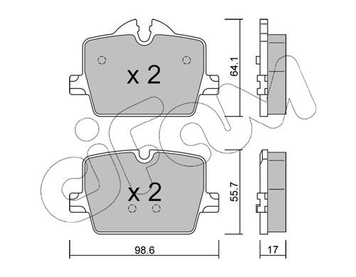 Cifam 822-1265-0 Brake Pad Set, disc brake 82212650