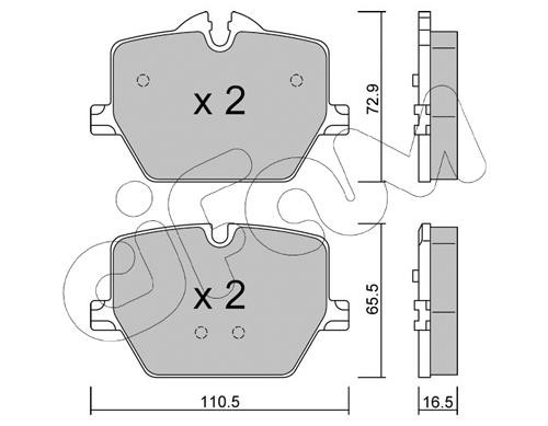Cifam 822-1266-0 Brake Pad Set, disc brake 82212660
