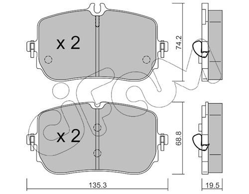Cifam 822-1268-0 Brake Pad Set, disc brake 82212680