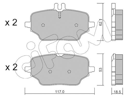 Cifam 822-1273-0 Brake Pad Set, disc brake 82212730